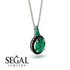 Hidden Halo Emerald Necklace - Joanna No. 36