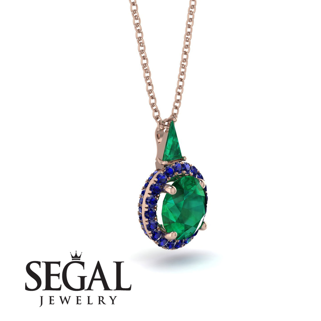 Hidden Halo Emerald Necklace - Joanna No. 65