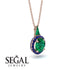 Hidden Halo Emerald Necklace - Joanna No. 65