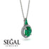 Hidden Halo Emerald Necklace - Joanna No. 6