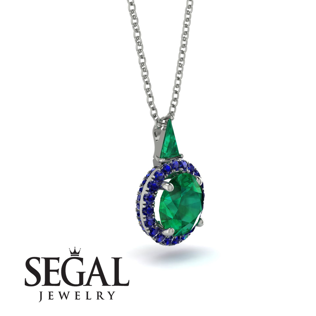 Hidden Halo Emerald Necklace - Joanna No. 66