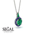 Hidden Halo Emerald Necklace - Joanna No. 66