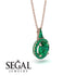 Hidden Halo Emerald Necklace - Joanna No. 20