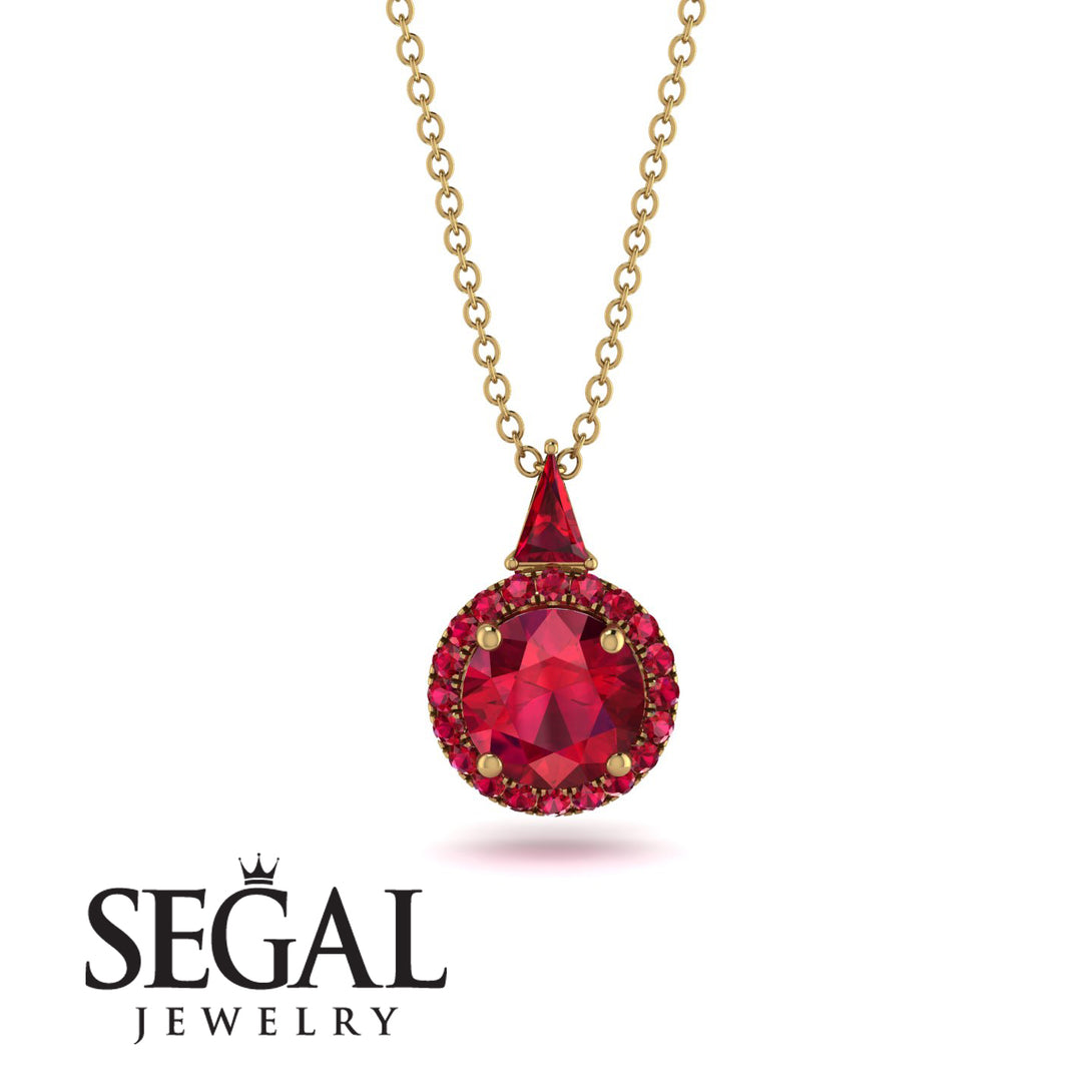 Hidden Halo Ruby Necklace - Joanna No. 55