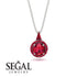 Hidden Halo Ruby Necklace - Joanna No. 57