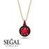 Hidden Halo Ruby Necklace - Joanna No. 40
