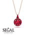 Hidden Halo Ruby Necklace - Joanna No. 56