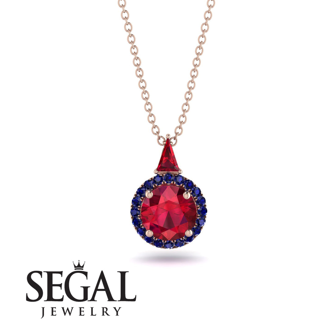 Hidden Halo Ruby Necklace - Joanna No. 71