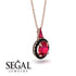 Hidden Halo Ruby Necklace - Joanna No. 41
