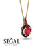 Hidden Halo Ruby Necklace - Joanna No. 40