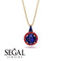Hidden Halo Sapphire Necklace - Joanna No. 58