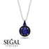 Hidden Halo Sapphire Necklace - Joanna No. 45