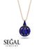 Hidden Halo Sapphire Necklace - Joanna No. 74