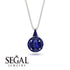 Hidden Halo Sapphire Necklace - Joanna No. 75
