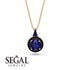 Hidden Halo Sapphire Necklace - Joanna No. 43