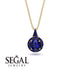 Hidden Halo Sapphire Necklace - Joanna No. 73