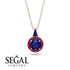 Hidden Halo Sapphire Necklace - Joanna No. 59