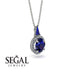 Hidden Halo Sapphire Necklace - Joanna No. 15