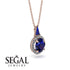 Hidden Halo Sapphire Necklace - Joanna No. 14