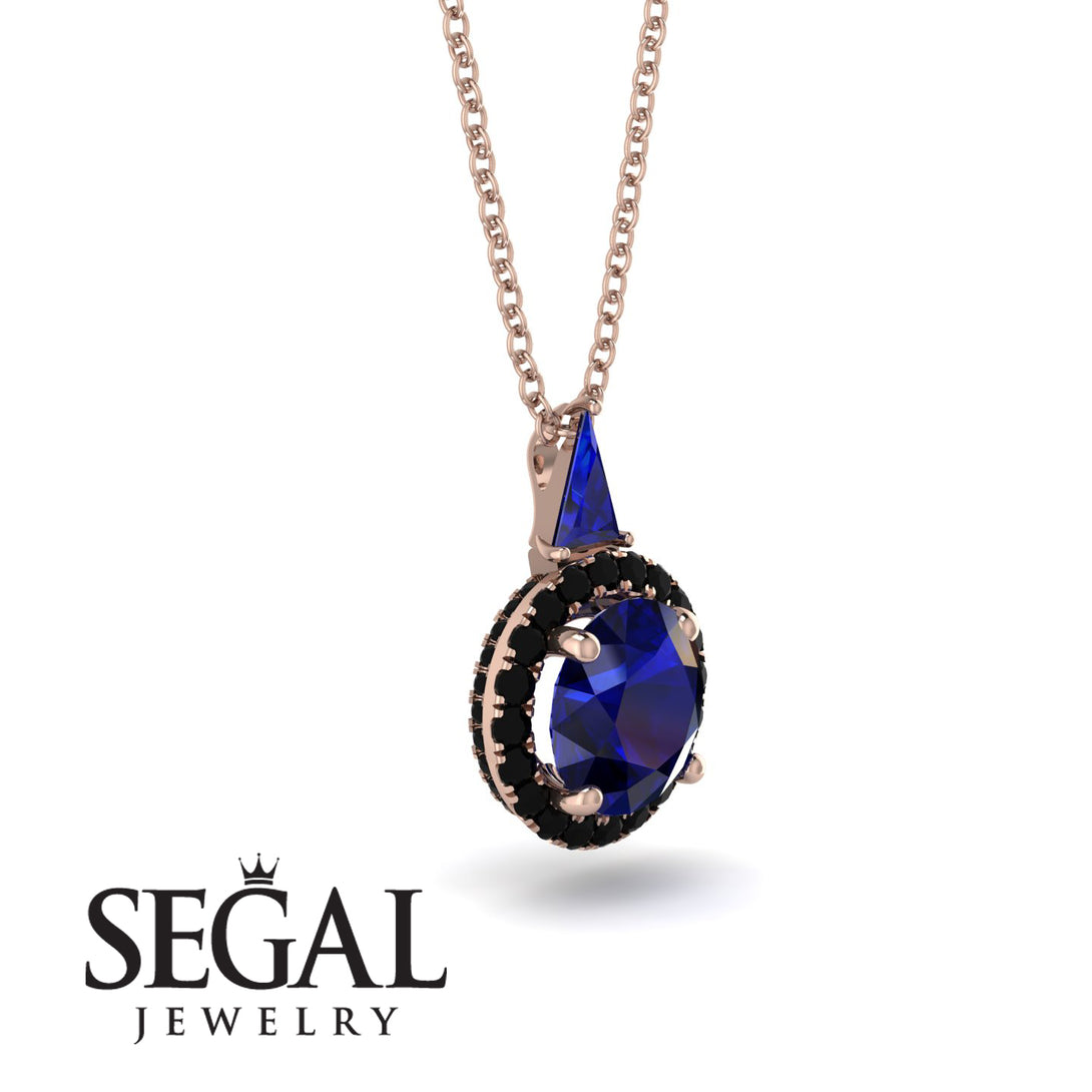 Hidden Halo Sapphire Necklace - Joanna No. 44