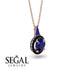 Hidden Halo Sapphire Necklace - Joanna No. 44