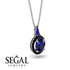 Hidden Halo Sapphire Necklace - Joanna No. 45