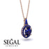 Hidden Halo Sapphire Necklace - Joanna No. 74