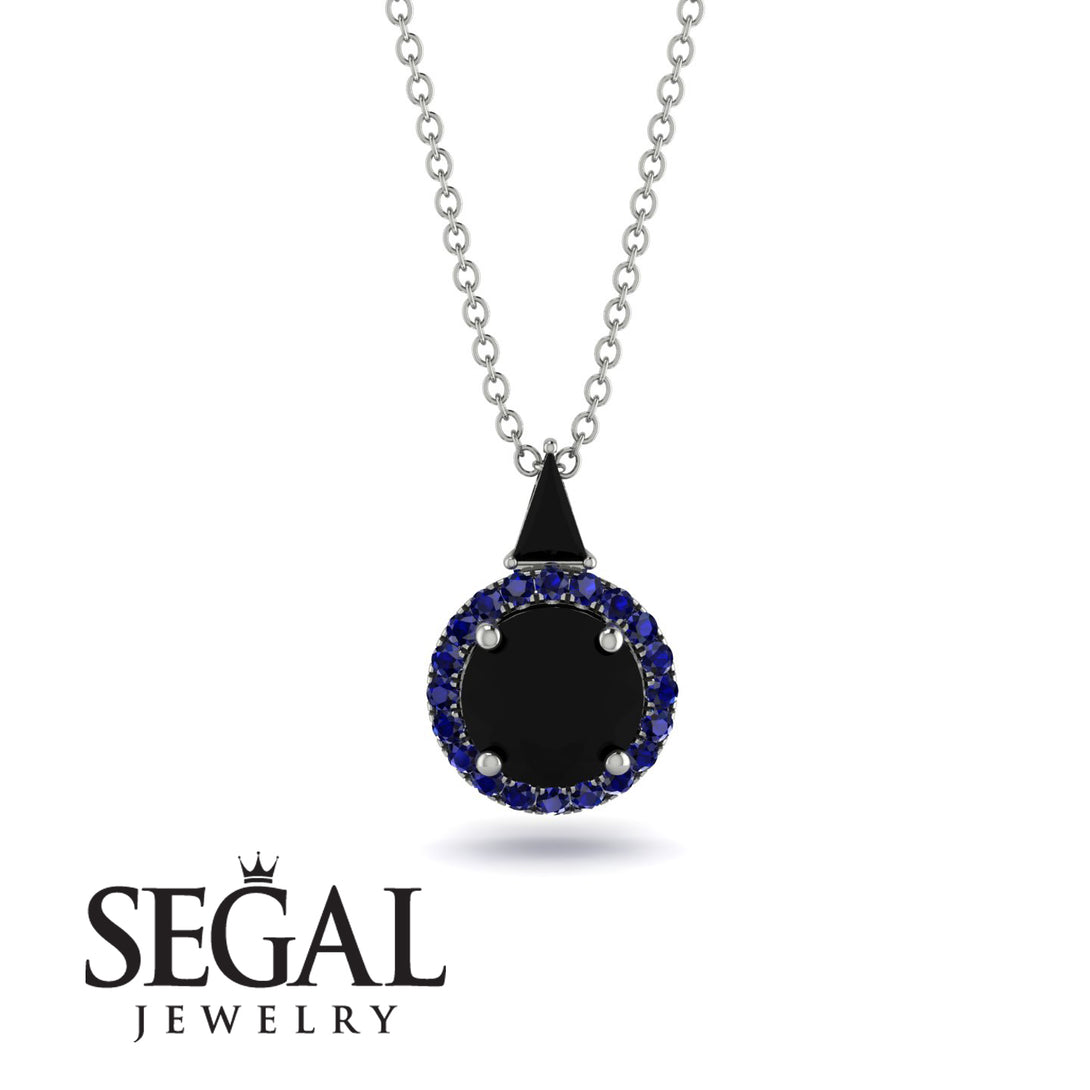 Hidden Halo Black Diamond Necklace - Joanna No. 69