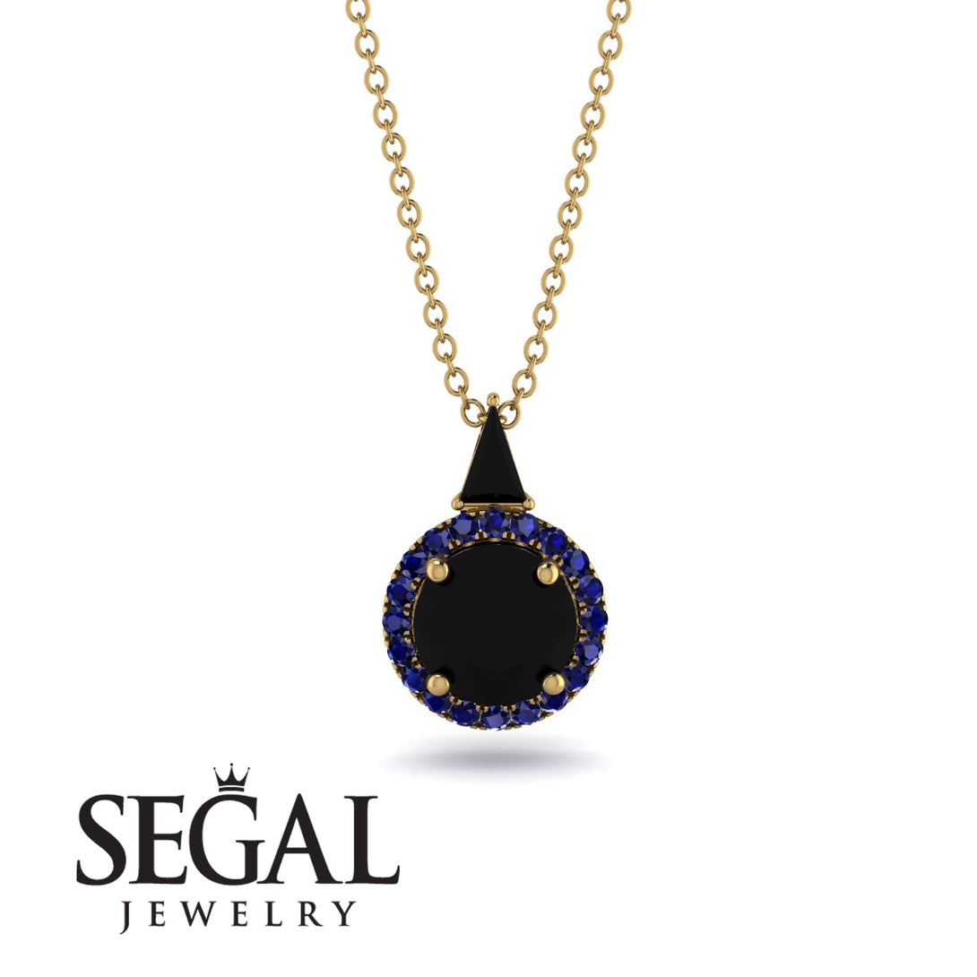 Hidden Halo Black Diamond Necklace - Joanna No. 67