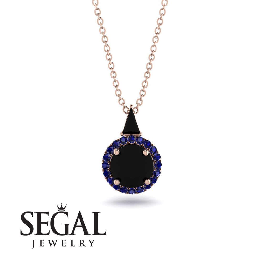 Hidden Halo Black Diamond Necklace - Joanna No. 68