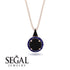 Hidden Halo Black Diamond Necklace - Joanna No. 68
