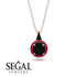 Hidden Halo Black Diamond Necklace - Joanna No. 53