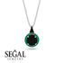 Hidden Halo Black Diamond Necklace - Joanna No. 24
