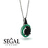 Hidden Halo Black Diamond Necklace - Joanna No. 24