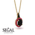 Hidden Halo Black Diamond Necklace - Joanna No. 52