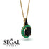Hidden Halo Black Diamond Necklace - Joanna No. 22