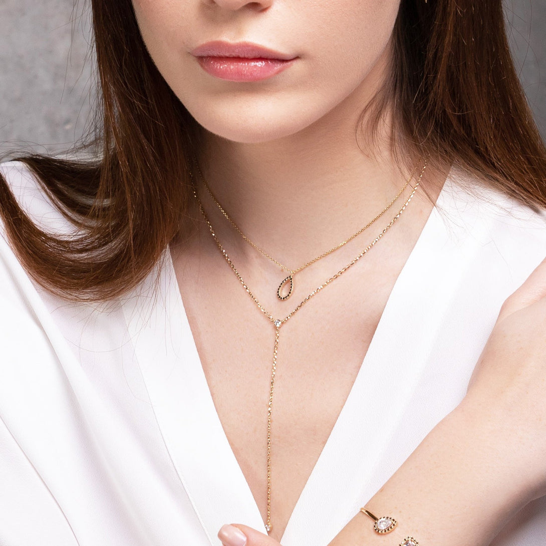 Diamond Tie Necklace - Alma No. 1