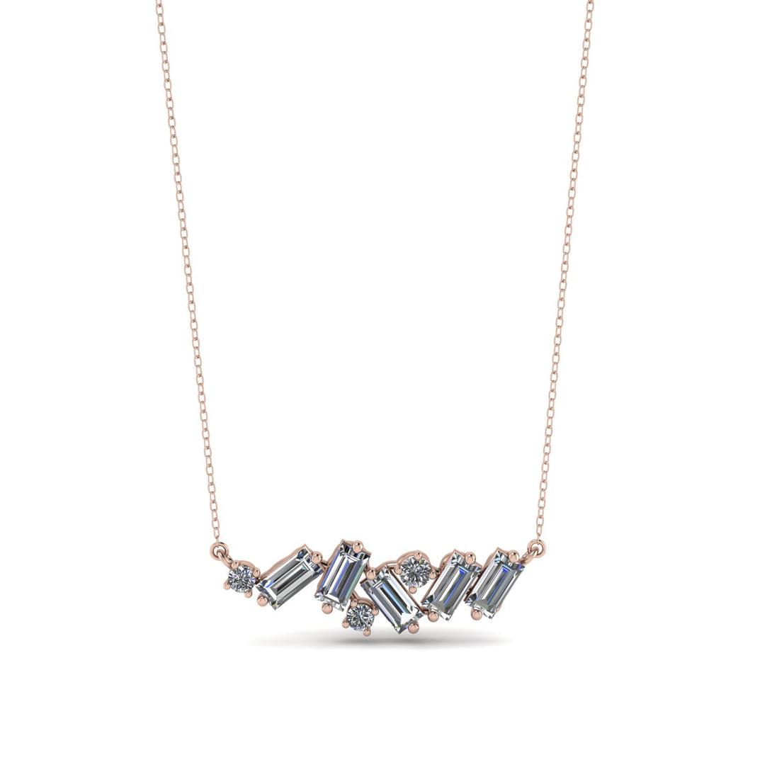 Baguette Diamond Necklace - Arielle No. 2