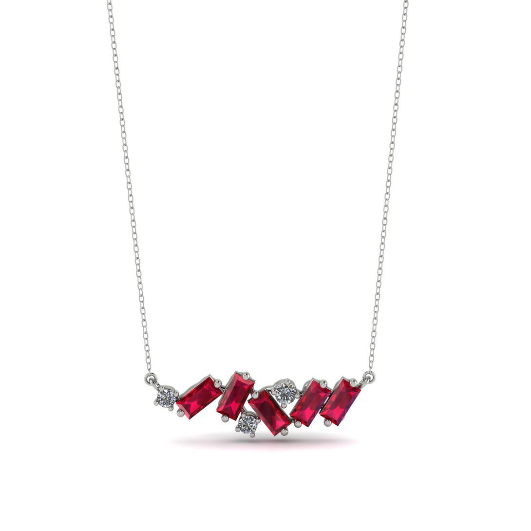 Baguette Diamond Necklace - Arielle No. 48