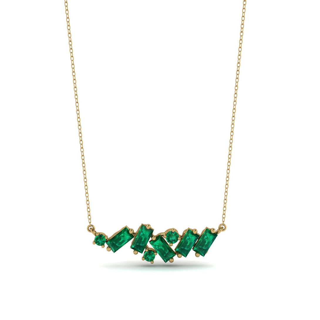 Baguette Emerald Necklace - Arielle No. 19