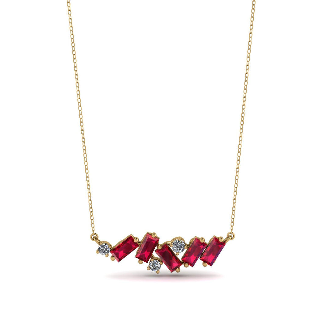 Baguette Diamond Necklace - Arielle No. 46