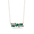 Emerald Baguette Necklace Mix - Kinley No. 17