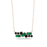 Emerald Baguette Necklace Mix - Kinley No. 23