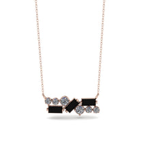 Black Diamond Baguette Necklace Mix - Kinley No. 32 image 1