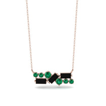 Black Diamond Baguette Necklace Mix - Kinley No. 35 image 1