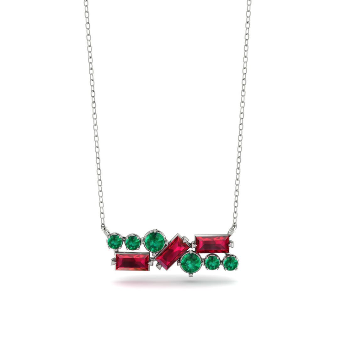 Ruby Baguette Necklace Mix - Kinley No. 51
