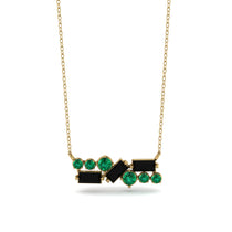 Black Diamond Baguette Necklace Mix - Kinley No. 34 image 1