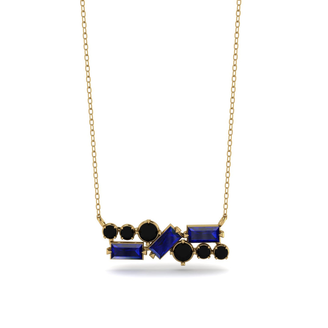 Sapphire Baguette Necklace Mix - Kinley No. 67
