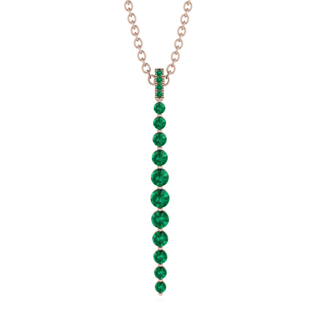 Tie Necklace Row Emerald - Paris No. 5