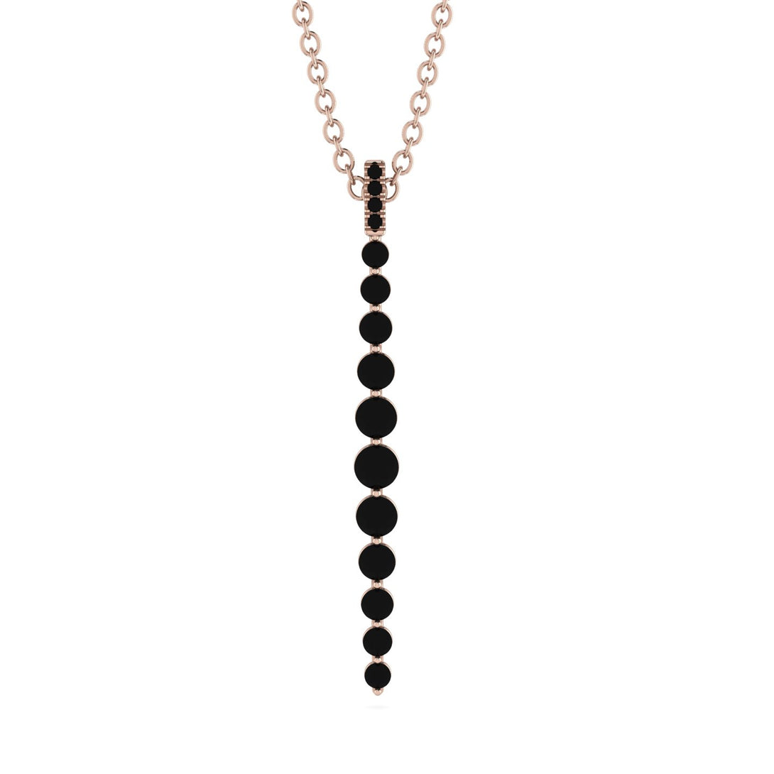 Tie Necklace Row Black Diamond - Paris No. 8